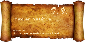 Traxler Valéria névjegykártya